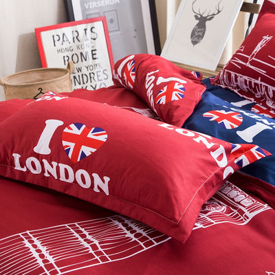 I Love London Rood Beddengoed Set