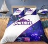 Fortnite Wit En Paars Dekbedovertrek