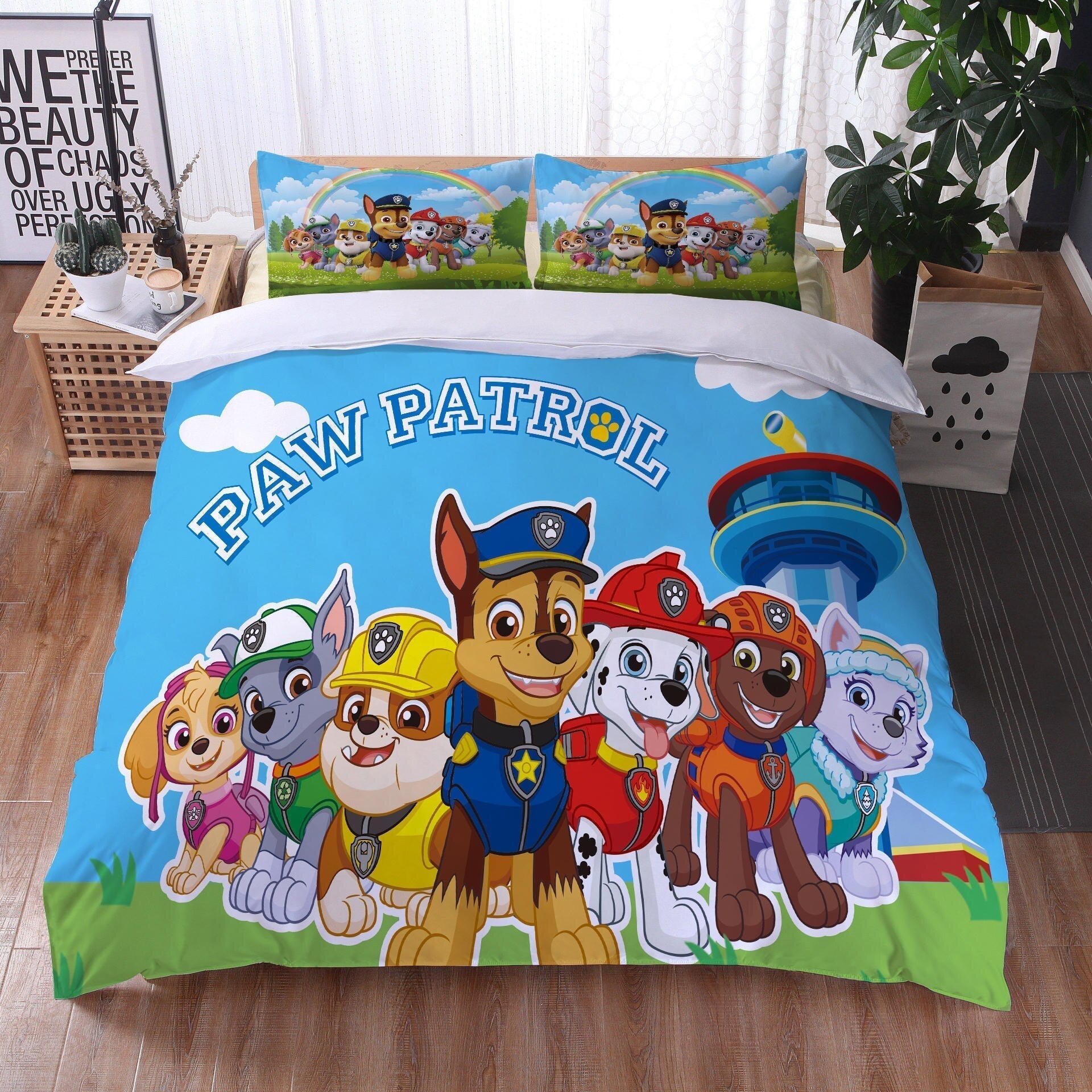 Blauw Dekbedovertrek Paw Patrol Dogs