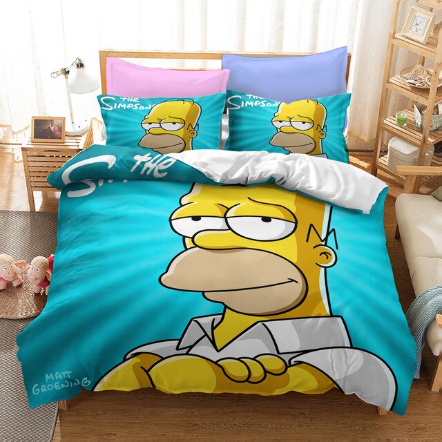 Blauw Dekbedovertrek The Simpsons Homer