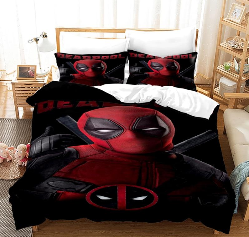 Zwart Deadpool Dekbedovertrek