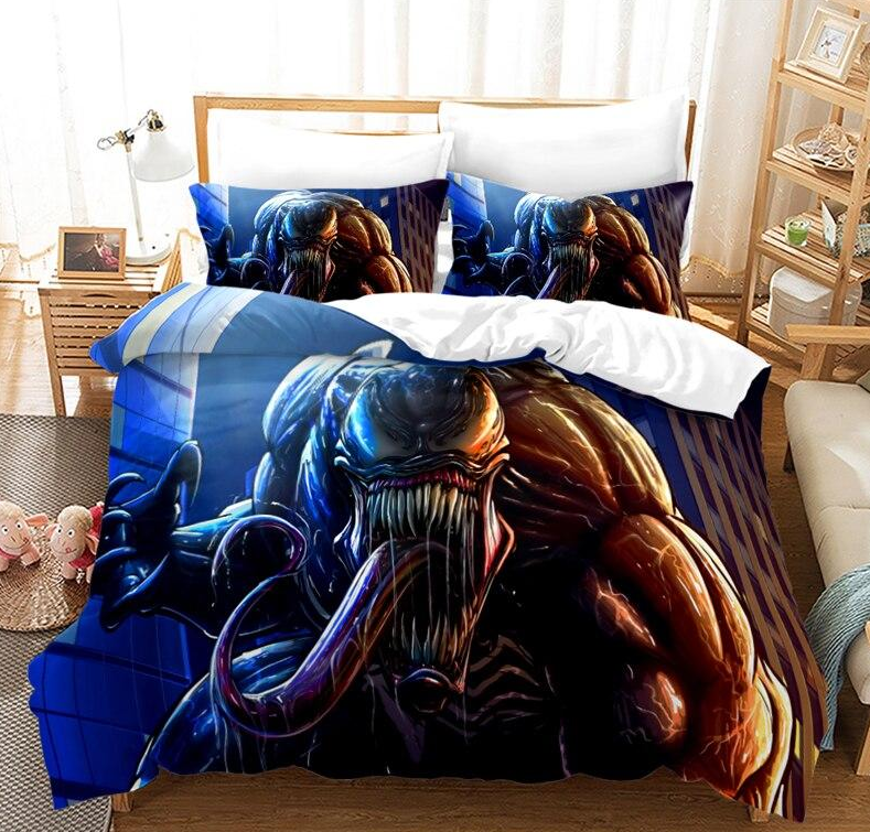 Disney Marvel Venom Blauw Dekbedovertrek