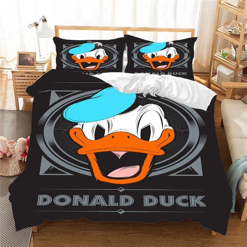 Donald Duck Zwart Dekbedovertrek