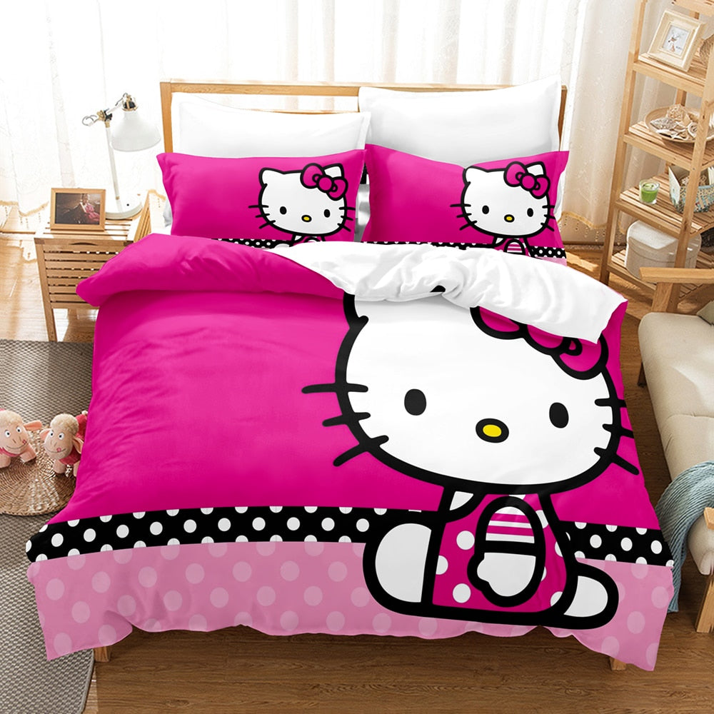 Hello Kitty Roze Dekbedovertrek