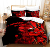 Rood En Zwart Dekbedovertrek Deadpool Skulls