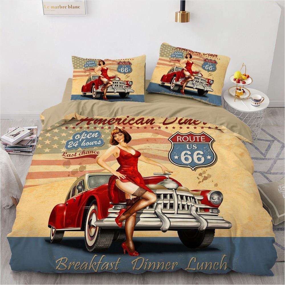 American Dream Dekbedovertrek In Vintage Stijl