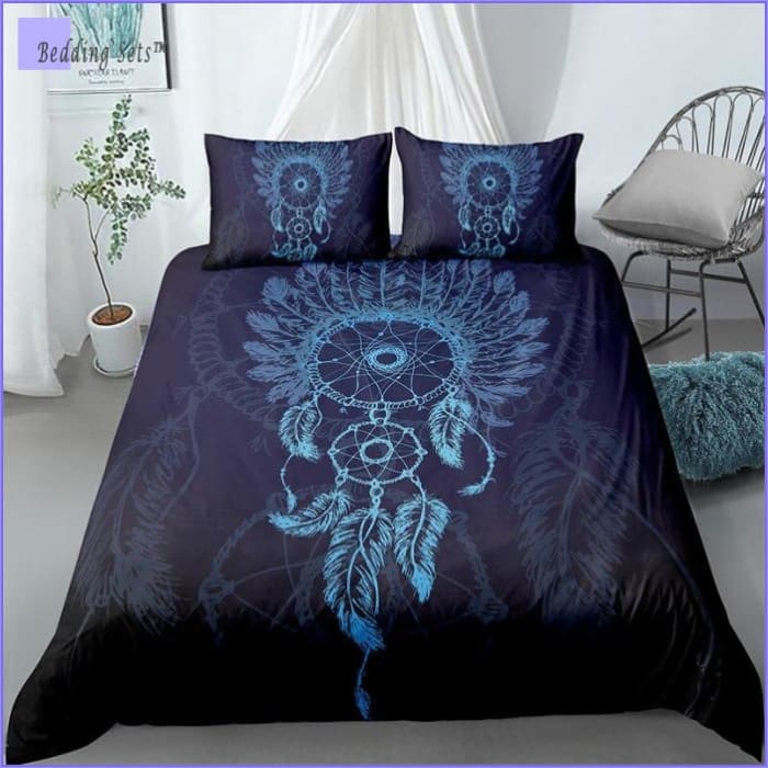 Dream Catcher Dekbedovertrek Blauw Zwart