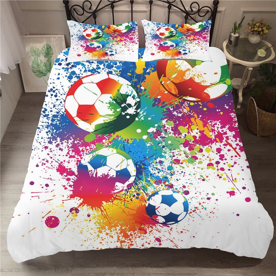 Voetbal Graffiti Dekbedovertrek Veelkleurig