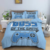 Boss Of The Game Gamer Blauw Dekbedovertrek