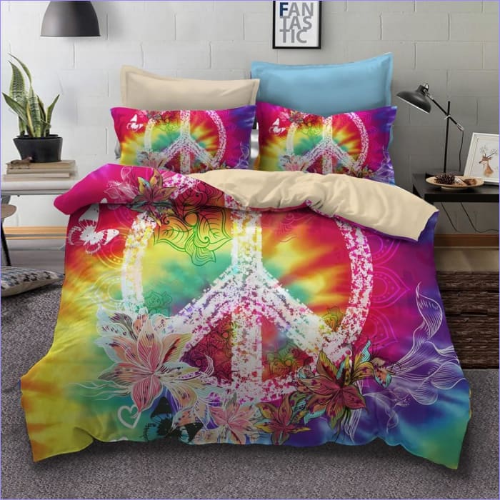 Veelkleurig Hippie Dekbedovertrek