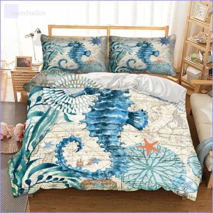 Vintage Seahorse Dekbedovertrek