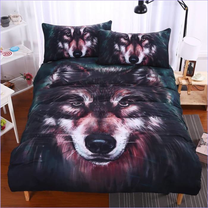 Realistisch Wolf Dekbedovertrek