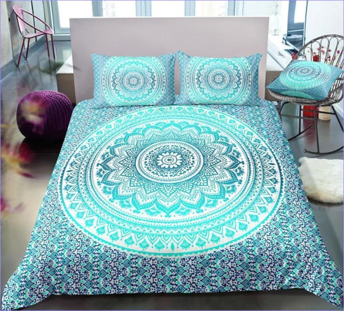 Dekbedovertrek Mandala Turquoise Blauw