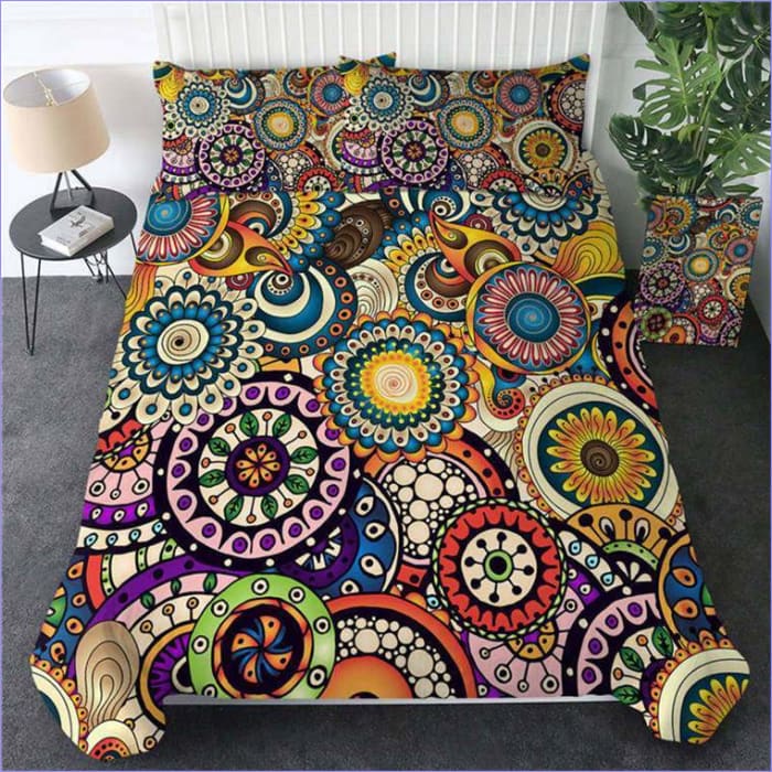 Bloemen Hippie Mandala Dekbedovertrek