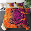 Oranje Indische Mandala Dekbedovertrek