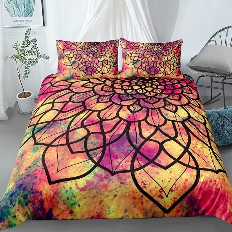 Veelkleurig Dekbedovertrek Mandala 200x200