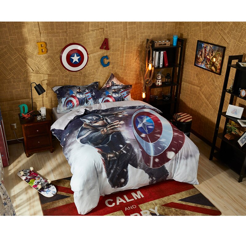 Dekbedovertrek Marvel Captain America Attack 100% Katoen