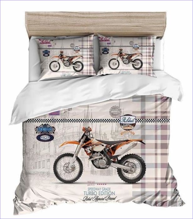 Vintage Moto Cross Dekbedovertrek