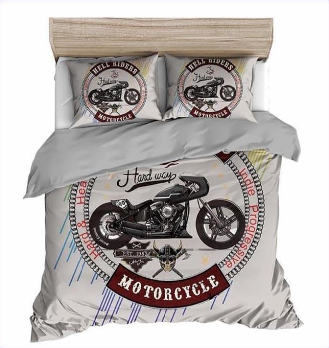Aangepaste Vintage Motorfiets Dekbedovertrek