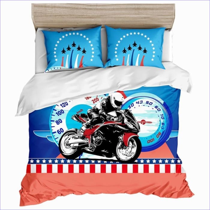 Race Motorfiets Dekbedovertrek Tekening