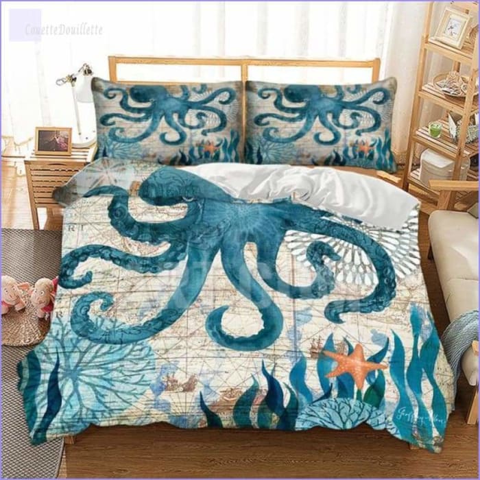 Vintage Octopus Dekbedovertrek