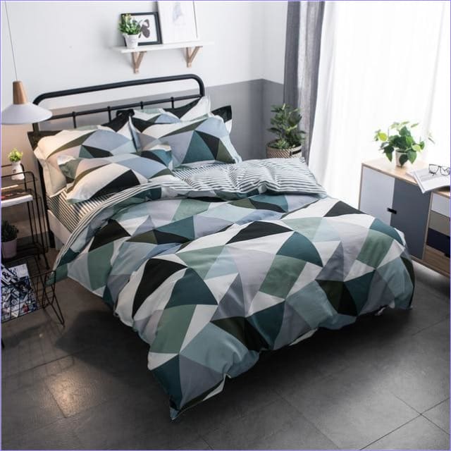 Veelkleurig Geometrisch Scandinavisch Dekbedovertrek