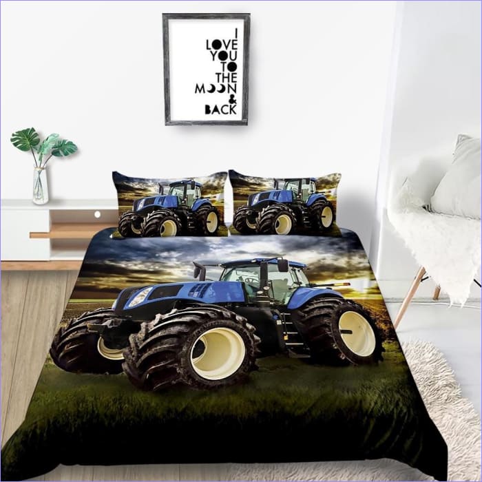 Blauw Tractordekbedovertrek