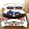 Vintage Bedset Met Amerikaanse Vlag