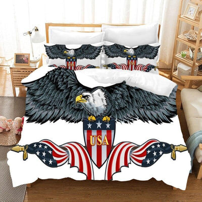 Vintage Bedset Met Amerikaanse Vlag