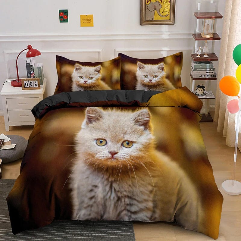 Oranje Kattenbeddenset