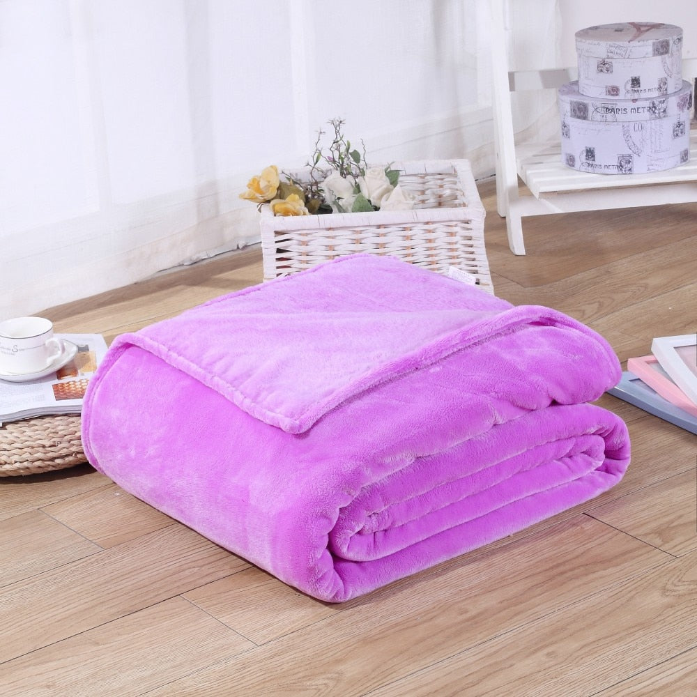 Mauve Geruite Mauve Fleece Deken